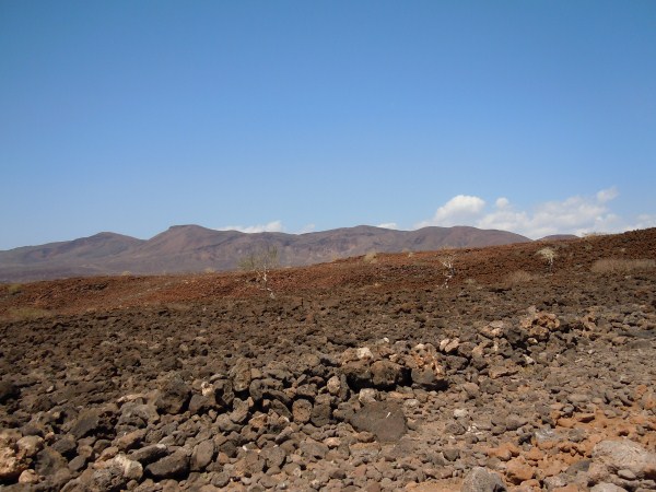 Turkana lava rock road
