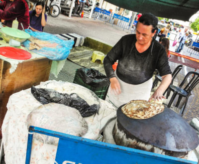 Big variety of foods on offer in at the street markets in Tel Aviv.