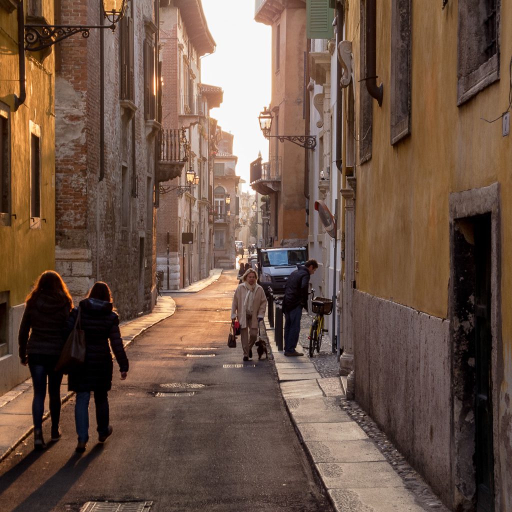 Small town streets.