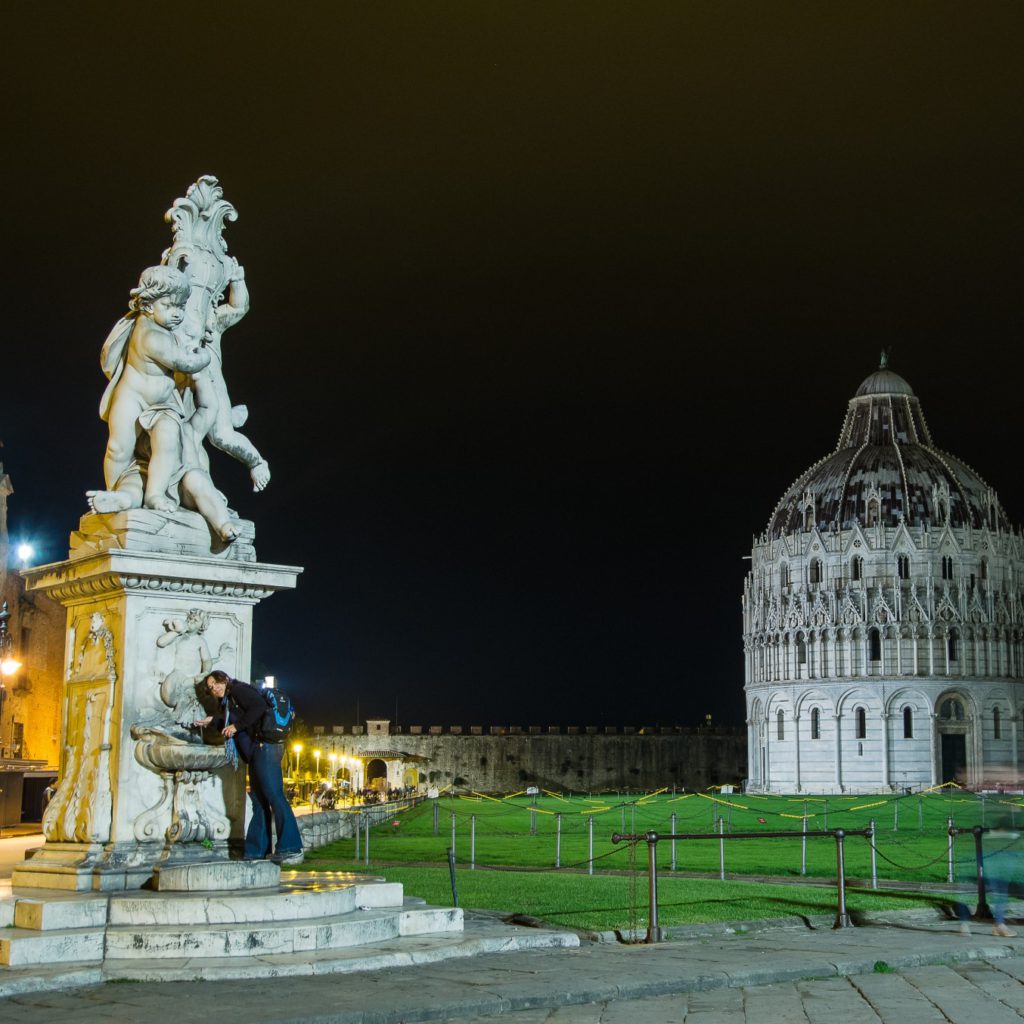 Pisa at night.