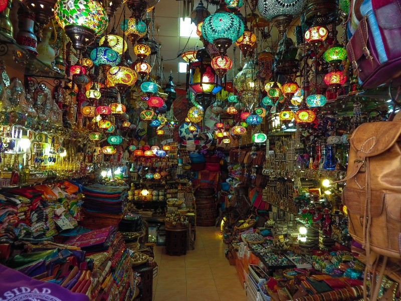 Lights and lanterns in Granada. Lights and lanterns in Granada.